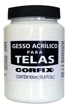 Gesso Acrilico para Tela Corfix 500ml