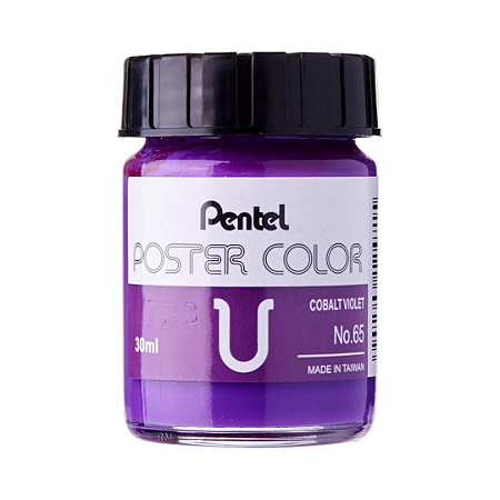 Tinta Guache Poster Color 30ml Pentel - Violeta Cobalto (Cobalt Violet No.65)