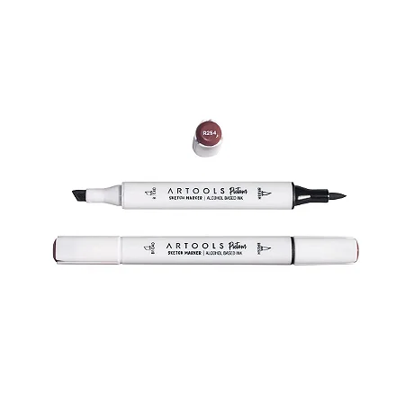 Marcador R254 Russet brown- Pictom Sketch Ponta Dupla Pictom Artools á base de alcool