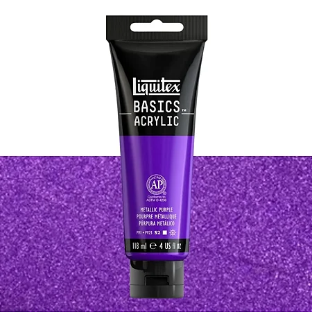 Tinta Acrílica Liquitex Basics 118ml Tom Metálico - Metalic Purple (340)