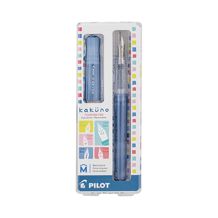 Caneta-Tinteiro PILOT Kakuno Family - Clear Blue (Azul Marinho)