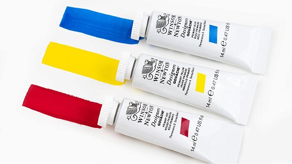 KIT 4x Guache Winsor & Newton Designers 14ml S1 - CORES PRIMARIAS