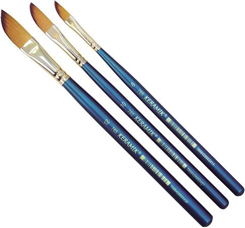 KIT 3x Pincel Keramik 765 Dagger - Tamanho 08 10 12