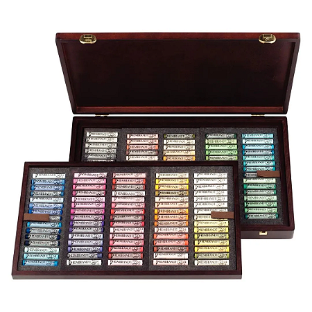 Giz Pastel Seco Soft Rembrandt Talens 150 Cores - Estojo Madeira