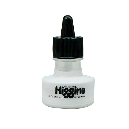 Tinta Pigmentada para Desenho e Caligrafia Higgins 29,6ml - Super White (Super Branco)