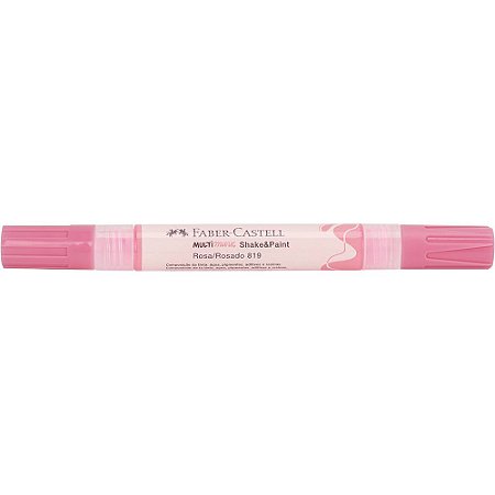 Marcador Multisuperfície MultiMark Ponta dupla 1,0mm e 3,0mm Faber-Castell - Rosa
