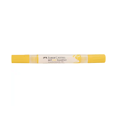 Marcador Multisuperfície MultiMark Ponta dupla 1,0mm e 3,0mm Faber-Castell - Amarelo