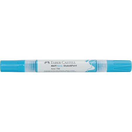 Marcador Multisuperfície MultiMark Ponta dupla 1,0mm e 3,0mm Faber-Castell - Azul