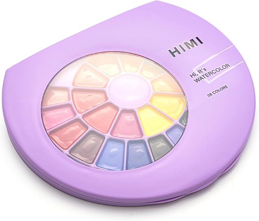 TINTA AQUARELA HIMI 38 CORES SEMIÚMIDA C/PINCEL YSC189