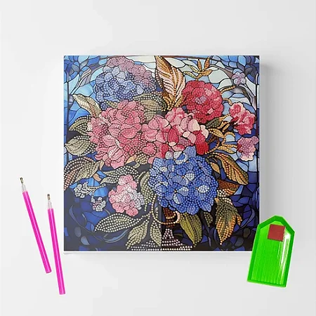 Kit Pintura Diamante Sinoart 30X30cm Jardim Botânico