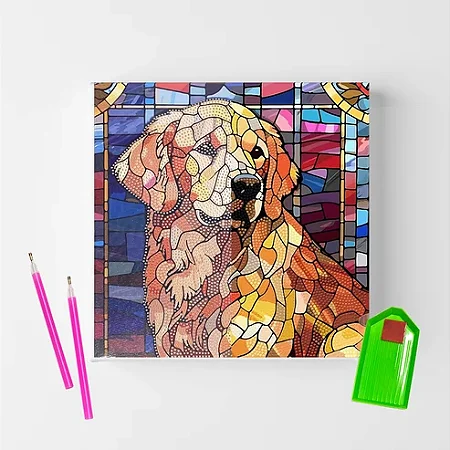 Kit Pintura Diamante Sinoart 30X30cm Golden