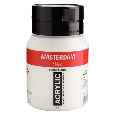 Tinta Acrílica Amsterdam 500ml Titanium White