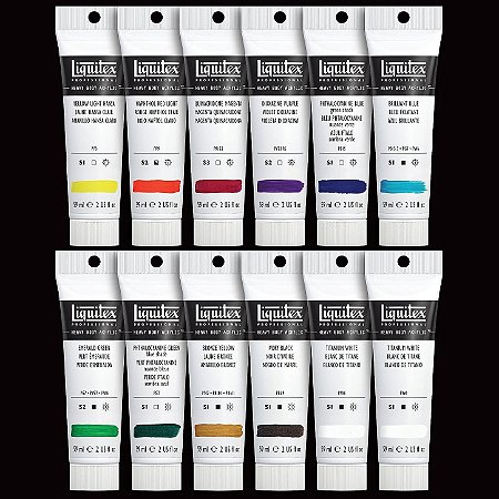 Tinta Acrílica Profissional Liquitex Heavy Body 59ml CJ12 *SUPER PREÇO*