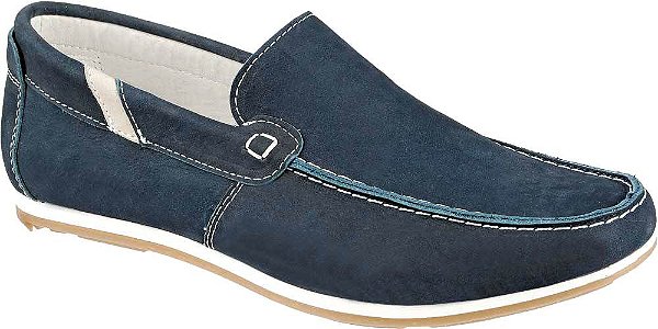 Sapato Masculino Marrom Mocassim Couro Azul - Loja Santa Fé Calçados  Masculinos e Femininos Franca