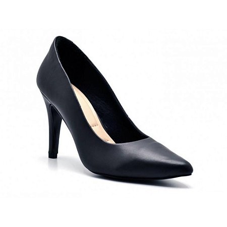 Scarpin Feminino Preto Bico Fino