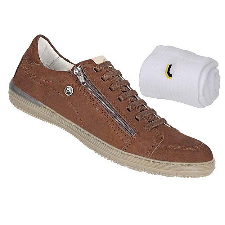 sapatênis couro nobuck