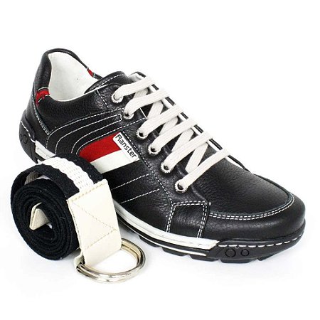 sapatenis masculino couro preto