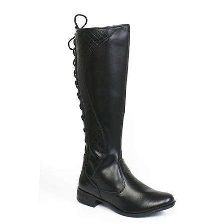 Bota Cano Alto Montaria Feminina Preto Torani Tansy - Loja Santa Fé Calçados Masculinos e Femininos