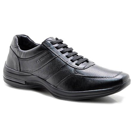 Sapato Masculino Pipper Cadarço Elástico Couro Preto - Loja Santa Fé  Calçados Masculinos e Femininos Franca