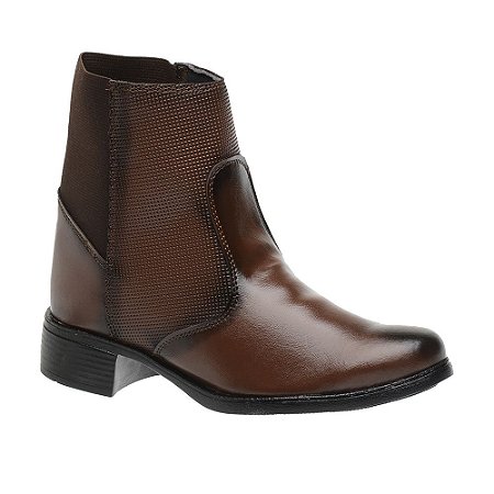 Bota Feminina Cano Curto Marrom SLZ