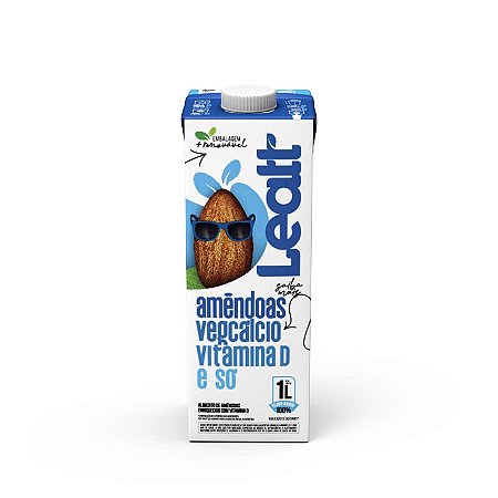 Leite de Amêndoas Leatt 1L sem Açúcar | Bebida Vegetal com Cálcio e Vitamina D