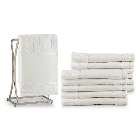 Kit 12 toalhas Bellarte Social Para Lavabo Nude