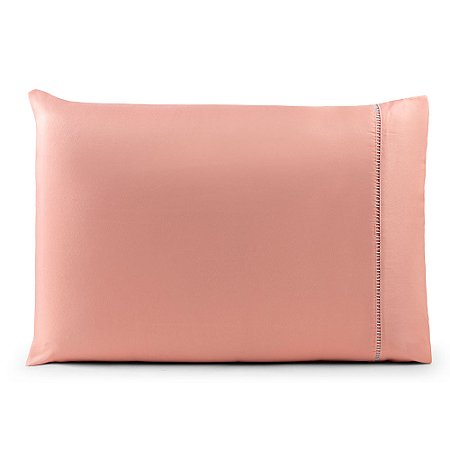 Fronha Avulsa 70cm x 50cm 1 Peça Laura 100% Poliéster Toque Percal 200 Fios Cor:Rosê