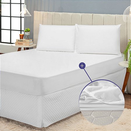 Protetor de Colchão Impermeável King 1 Peça 100% Polipropileno - Branco