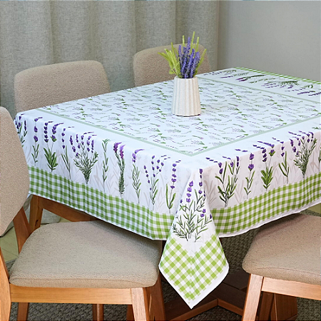 Toalha de Mesa Estampada Allegra 1 Peça 4 Lugares 100% Poliéster