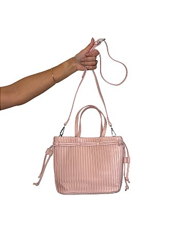 Bolsa Tote - Cor rosa, Couro Sintético - Modelo Olga