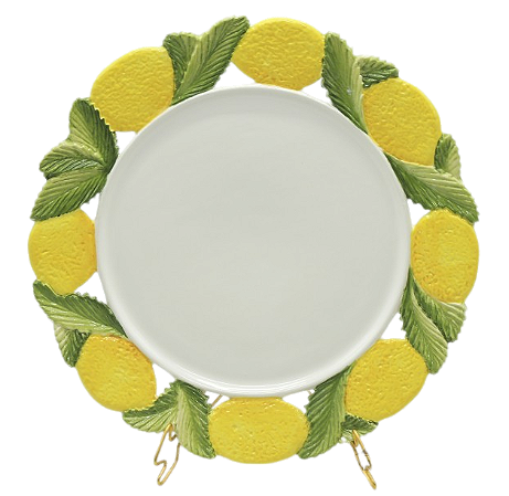 PRATO RASO COM BORDA DE LIMÕES