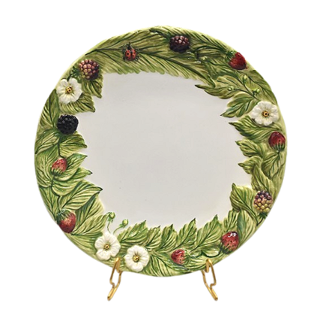 Prato raso com relevo de Morangos