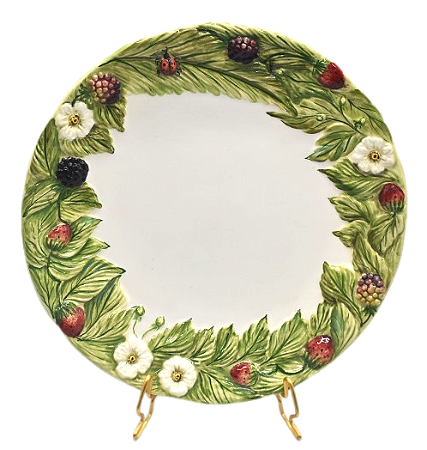 Prato raso com relevo de Morangos