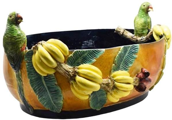 FLOREIRA G AZUL COM PÁSSAROS