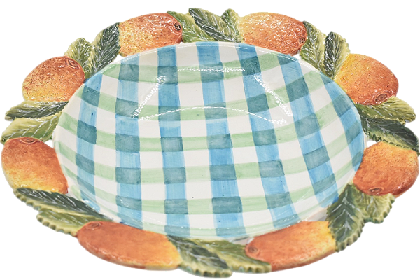 TRAVESSA REDONDA DE LARANJA XADREZ