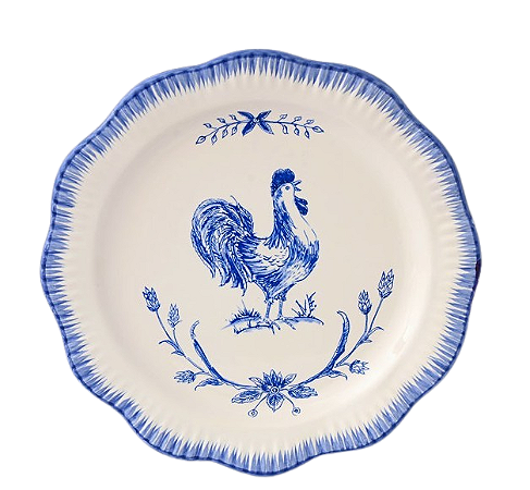 Prato sobremesa Galo Azul