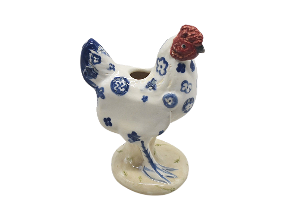 Vaso de galinha M com flores