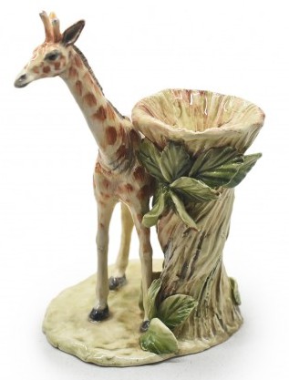MINI ENFEITE TRONCO COM VASO E GIRAFA