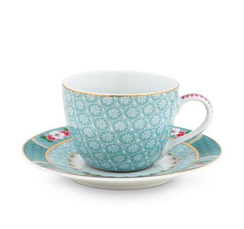 Xícara de Cafezinho Azul - Blushing Birds