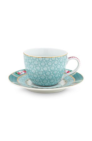 Xícara de Cafezinho Azul - Blushing Birds