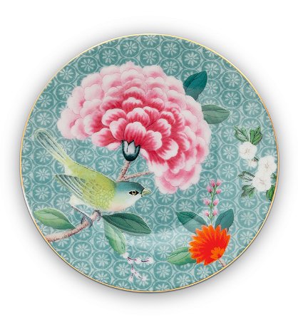 Prato Petit Four Azul - Blushing Birds