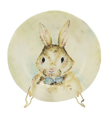 PRATO SOBREMESA COM DESENHO DE COELHO