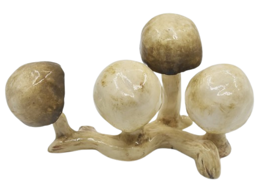 Enfeite de mesa tronco com Cogumelos