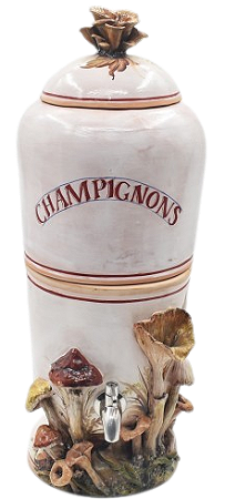 Filtro terracota com aplicação de Cogumelos