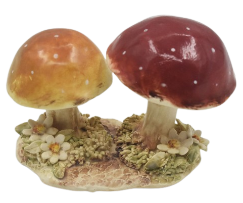 Mini enfeite de mesa par de Cogumelos