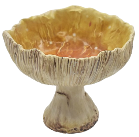 Travessa funda P de cogumelo amarelo