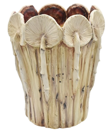 Vaso folha com Cogumelos