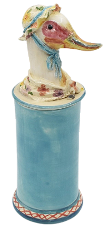 POTE ALTO TIFFANY COM APLICAÇÃO DE PATO