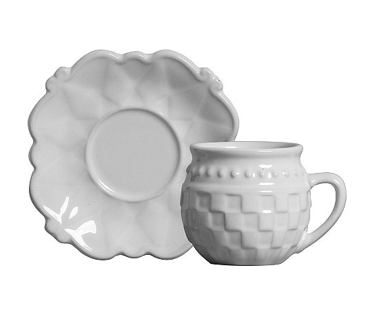XÍCARAS DE CHÁ FLORENÇA BRANCAS