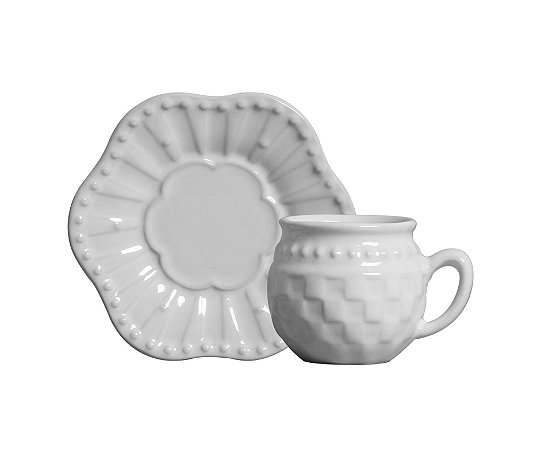XÍCARAS DE CAFÉ FLORENÇA BRANCAS